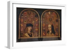 'Diptych: Philip the Handsome and Margaret of Austria', c1493-Pieter van Coninxloo-Framed Giclee Print