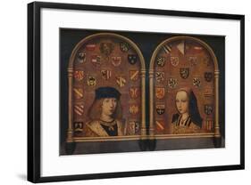 'Diptych: Philip the Handsome and Margaret of Austria', c1493-Pieter van Coninxloo-Framed Giclee Print