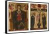 Diptych with the Virgin and Child Enthroned and the Crucifixion, 1275-80-null-Framed Stretched Canvas