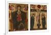 Diptych with the Virgin and Child Enthroned and the Crucifixion, 1275-80-null-Framed Giclee Print