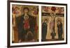 Diptych with the Virgin and Child Enthroned and the Crucifixion, 1275-80-null-Framed Giclee Print