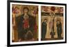 Diptych with the Virgin and Child Enthroned and the Crucifixion, 1275-80-null-Framed Giclee Print