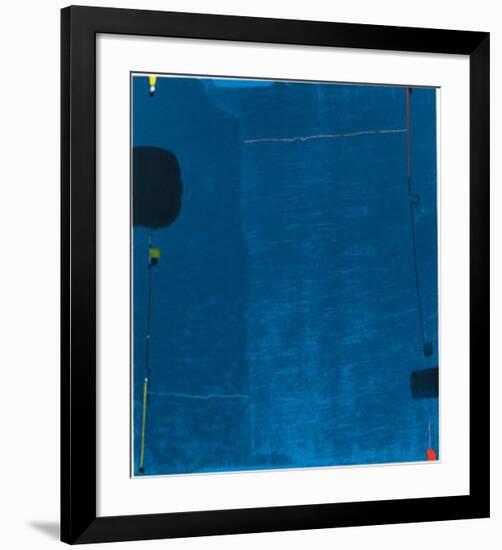 Diptychon Blau, c.1963-Max Ackermann-Framed Serigraph