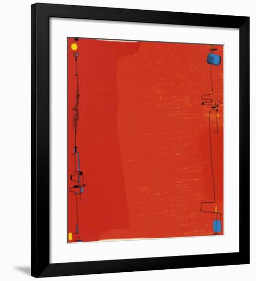 Diptychon Rot, c.1963-Max Ackermann-Framed Serigraph