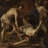 Prometheus Being Chained by Vulcan-Dirck van Baburen-Art Print