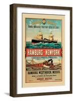 Direct Post Office Shipping Hamburg to New York-null-Framed Art Print