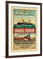 Direct Post Office Shipping Hamburg to New York-null-Framed Art Print