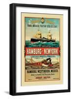 Direct Post Office Shipping Hamburg to New York-null-Framed Art Print