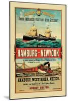 Direct Post Office Shipping Hamburg to New York-null-Mounted Art Print