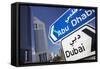 Direction Signs on Sheikh Zayed Road in Dubai-Jon Hicks-Framed Stretched Canvas