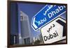 Direction Signs on Sheikh Zayed Road in Dubai-Jon Hicks-Framed Photographic Print