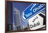 Direction Signs on Sheikh Zayed Road in Dubai-Jon Hicks-Framed Photographic Print