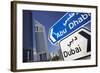 Direction Signs on Sheikh Zayed Road in Dubai-Jon Hicks-Framed Photographic Print