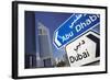 Direction Signs on Sheikh Zayed Road in Dubai-Jon Hicks-Framed Photographic Print