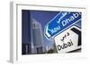 Direction Signs on Sheikh Zayed Road in Dubai-Jon Hicks-Framed Photographic Print