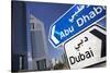 Direction Signs on Sheikh Zayed Road in Dubai-Jon Hicks-Stretched Canvas