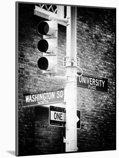 Directional Signs and Traffic Lights, Greenwich Village, Historic District, Manhattan, New York-Philippe Hugonnard-Mounted Photographic Print