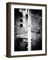 Directional Signs and Traffic Lights, Greenwich Village, Historic District, Manhattan, New York-Philippe Hugonnard-Framed Photographic Print