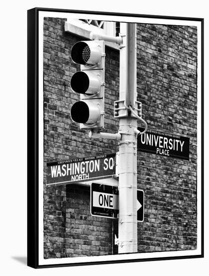 Directional Signs and Traffic Lights, Greenwich Village, Historic District, Manhattan, New York-Philippe Hugonnard-Framed Stretched Canvas