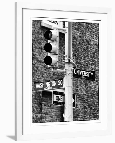 Directional Signs and Traffic Lights, Greenwich Village, Historic District, Manhattan, New York-Philippe Hugonnard-Framed Photographic Print