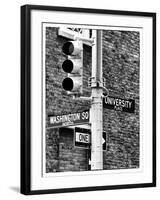 Directional Signs and Traffic Lights, Greenwich Village, Historic District, Manhattan, New York-Philippe Hugonnard-Framed Photographic Print