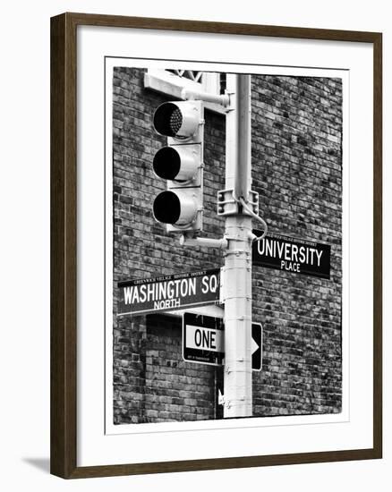 Directional Signs and Traffic Lights, Greenwich Village, Historic District, Manhattan, New York-Philippe Hugonnard-Framed Photographic Print