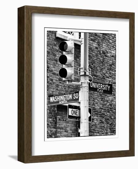 Directional Signs and Traffic Lights, Greenwich Village, Historic District, Manhattan, New York-Philippe Hugonnard-Framed Photographic Print