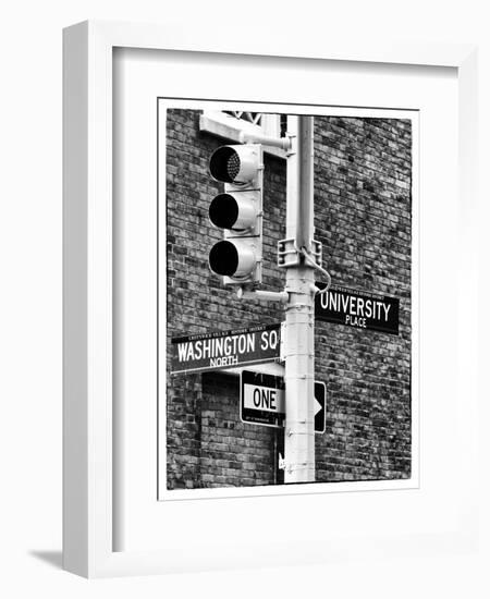 Directional Signs and Traffic Lights, Greenwich Village, Historic District, Manhattan, New York-Philippe Hugonnard-Framed Photographic Print