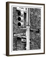 Directional Signs and Traffic Lights, Greenwich Village, Historic District, Manhattan, New York-Philippe Hugonnard-Framed Premium Photographic Print