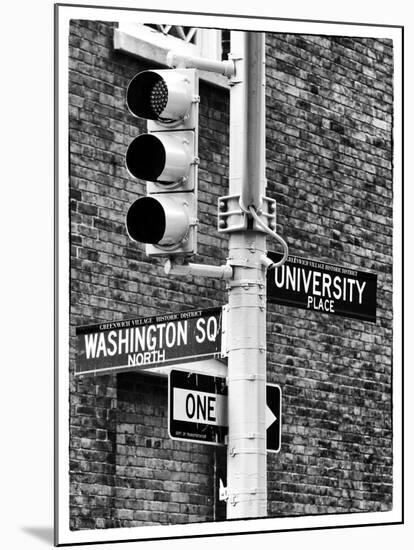Directional Signs and Traffic Lights, Greenwich Village, Historic District, Manhattan, New York-Philippe Hugonnard-Mounted Premium Photographic Print