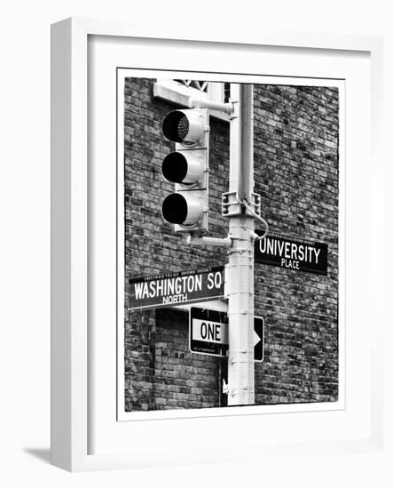 Directional Signs and Traffic Lights, Greenwich Village, Historic District, Manhattan, New York-Philippe Hugonnard-Framed Photographic Print