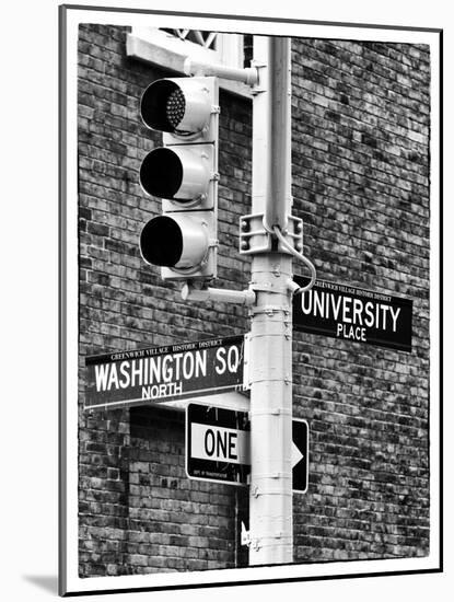 Directional Signs and Traffic Lights, Greenwich Village, Historic District, Manhattan, New York-Philippe Hugonnard-Mounted Photographic Print