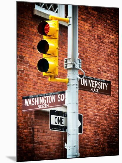 Directional Signs and Traffic Lights, Greenwich Village, Historic District, Manhattan, New York-Philippe Hugonnard-Mounted Photographic Print