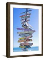 Directions Signpost Near Seaside, Key West, Florida, Usa-Marco Simoni-Framed Photographic Print