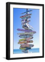 Directions Signpost Near Seaside, Key West, Florida, Usa-Marco Simoni-Framed Photographic Print