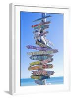 Directions Signpost Near Seaside, Key West, Florida, Usa-Marco Simoni-Framed Photographic Print