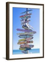 Directions Signpost Near Seaside, Key West, Florida, Usa-Marco Simoni-Framed Photographic Print