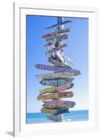 Directions Signpost Near Seaside, Key West, Florida, Usa-Marco Simoni-Framed Photographic Print