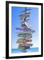 Directions Signpost Near Seaside, Key West, Florida, Usa-Marco Simoni-Framed Photographic Print