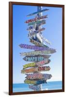 Directions Signpost Near Seaside, Key West, Florida, Usa-Marco Simoni-Framed Photographic Print