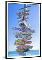 Directions Signpost Near Seaside, Key West, Florida, Usa-Marco Simoni-Framed Premium Photographic Print