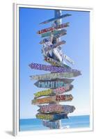 Directions Signpost Near Seaside, Key West, Florida, Usa-Marco Simoni-Framed Premium Photographic Print