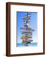 Directions Signpost Near Seaside, Key West, Florida, Usa-Marco Simoni-Framed Photographic Print