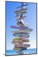 Directions Signpost Near Seaside, Key West, Florida, Usa-Marco Simoni-Mounted Photographic Print