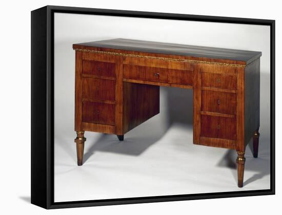 Directoire Style Cherry Wood Venetian Writing Desk, Italy, Late 18th Century-null-Framed Stretched Canvas