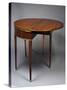 Directoire Style Semi-Circular Games Table, Extendable, Open, France, Late 18th Century-null-Stretched Canvas