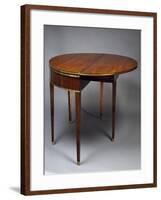 Directoire Style Semi-Circular Games Table, Extendable, Open, France, Late 18th Century-null-Framed Giclee Print