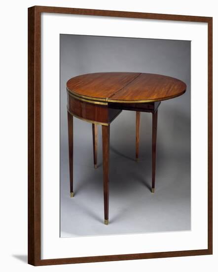 Directoire Style Semi-Circular Games Table, Extendable, Open, France, Late 18th Century-null-Framed Giclee Print