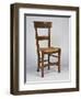 Directoire Style Walnut Chair with Wicker Seat, France-null-Framed Giclee Print