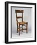 Directoire Style Walnut Chair with Wicker Seat, France-null-Framed Giclee Print